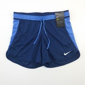 Nike women's dri fit training shorts, XS, blue